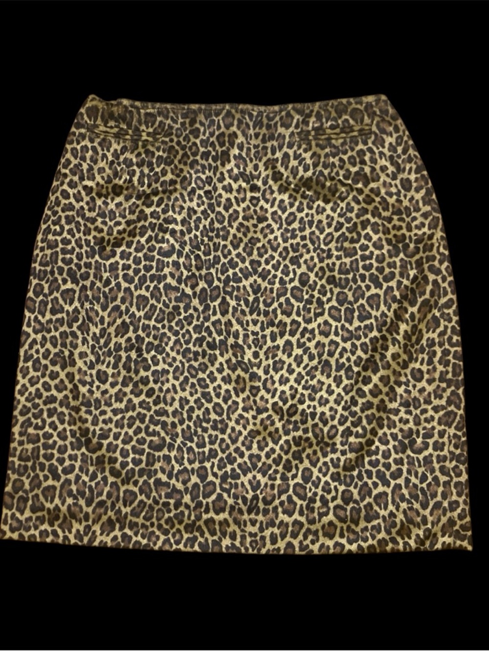 Philippe Adec Leopard Print Pencil Skirt